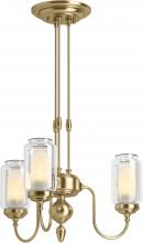 Kohler Lighting 22657-CH03-BGL - ARTIFACTS® 3 LIGHT CHANDELIER - 3 CORDS