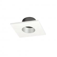 Nora NIOC-1SNGHW - 1" Iolite Can-less Square Downlight Trim, Haze Reflector / White Flange