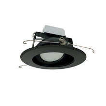 Nora NLCBC-66927XBB - 6" Cobalt Adjustable LED Retrofit, 1200lm / 14W, 2700K, Black Reflector / Black Flange