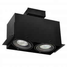 Nora NMRTLG-12D6L1927B - LED Trimless 2-Head MLS Housing, 30W / 2100lm per Head, 2700K, 32-Degrees Flood, Black, 120-277V