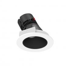 Nora NPRLV-4RSLA27XBMPW - 4" Pearl Low Voltage LED Round Adjustable Slot Retrofit, 1050lm / 11W, 2700K, Black Reflector /