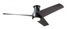 Modern Fan Co. AMB-FM-MB-56-EB-870-CC - Ambit Flush DC Fan- Matte Black Finish; 56" Ebony Blades; 17W LED (Matte Black Trim)