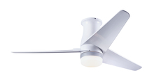 Modern Fan Co. VEL-FM-GW-48-WH-853-WC - Velo Flush DC Fan; Gloss White Finish; 48" White Blades; 17W LED; Wall Control