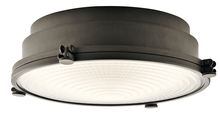 Kichler 43883OZLEDR - Hatteras Bay™ 13" LED Flush Mount Olde Bronze®