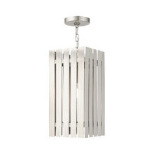 Livex Lighting 20757-91 - 1 Lt Brushed Nickel Outdoor Pendant Lantern