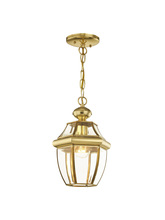 Livex Lighting 2152-02 - 1 Light PB Outdoor Chain Lantern