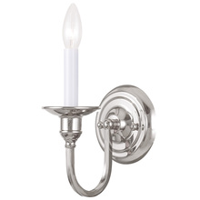 Livex Lighting 5141-35 - 1 Light Polished Nickel Wall Sconce