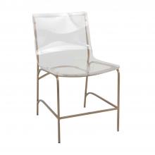 GABBY SCH-153000 - Penelope Dining Chair, Clear Lucite, Antique Gold, 31"H (SCH-153000 )