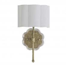 GABBY SCH-153010 - Shirley Wall Sconce, 1-Light, Champagne, Ivory Linen Shade, 7.5"W (SCH-153010 )