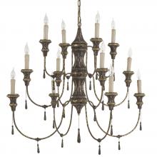 GABBY SCH-153250 - Durham Chandelier, 12-Light, Chocolate, Antique Gold, 41.5"W (SCH-153250 )