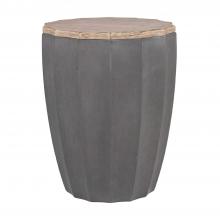 GABBY SCH-155265 - Rue Side Table, Dark Concrete, Natural Distressed Gray, 25.75"H (SCH-155265 )