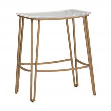 GABBY SCH-155410 - Pierce Counter Stool, Clear Lucite, Antique Gold, 24.5"H (SCH-155410 )