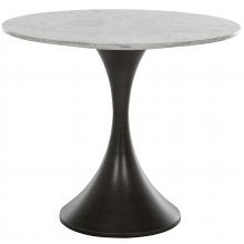 GABBY SCH-157255 - Cortez Dining Table, Burnished Bronze, White & Gold Flecked Marble Top, 48"W (SCH-157255 )