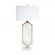 GABBY SCH-163080 - Braden Table Lamp, 1-Light, Natural Alabaster, Antique Brass, Cream Linen Shade, 32.25"H
