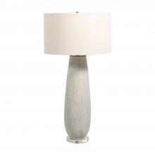 GABBY SCH-163410 - Tristan Table Lamp, 1-Light, Blue, White, Antique Brass, Cream Linen Shade, 37.5"H (SCH-163410 )