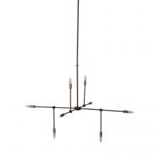 GABBY SCH-166025 - Lanier Chandelier, 8-Light, Matte Bronze, Antique Brass, 49.75"W (SCH-166025 )