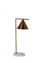 GABBY SCH-167010 - Milford Desk Lamp, 1-Light, Antique Brass, White Marble Base, 12.5"W (SCH-167010 )