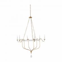 GABBY SCH-168015 - Karla Chandelier, 6-Light, Gilded Gold, Textured White, 42"W (SCH-168015 )