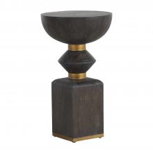 GABBY SCH-168160 - Norris Accent Table, Cerused Black, Stained Gold, 15"W (SCH-168160 )