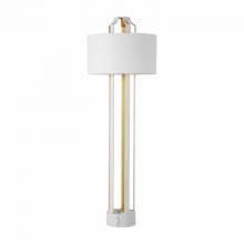 GABBY SCH-169095 - Krista Floor Lamp, 1-Light, Coral White, Vintage Gold, White Linen Shade, 80"H (SCH-169095 )