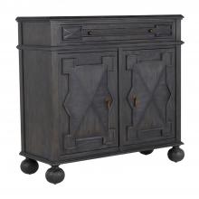 GABBY SCH-169260 - Ezekiel Cabinet, Cerused Forest Black, Antique Bronze Handles, 46"W (SCH-169260 )