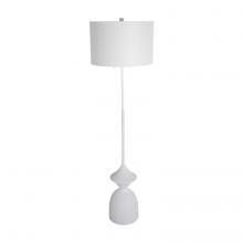 GABBY SCH-170030 - Charta Floor Lamp, 1-Light, Plaster White, Feather White Linen Shade, 70.75"H (SCH-170030 )