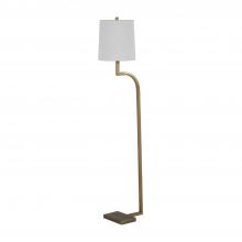 GABBY SCH-192120 - Hawthorne Floor Lamp, 1-Light, Matte Antique Brass, White Linen Shade, 52.75"H (SCH-192120 )