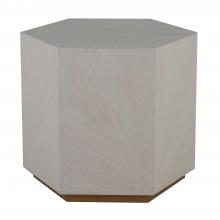 GABBY SCH-192284 - Winslet Side Table, Cerused White, Stain Gold, 22.75"H (SCH-192284 )