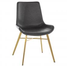 GABBY SCH-192350 - Hines Dining Chair, Dark Charcoal Brown, Brushed Gold, 31.5"H (SCH-192350 )