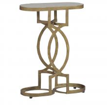 GABBY SCH-250255 - Natasha Side Table, Mirror Top, Antique Brass, 24"H (SCH-250255 )