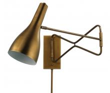 Jamie Young Co. 4LENZ-SCAB - Lenz Wall Sconce, Antique Brass, 6"W 4LENZ-SCAB