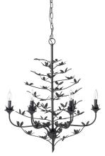 Jamie Young Co. 5BLOO-BLCK - Blooming Chandelier, Black, 30"W 5BLOO-BLCK