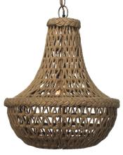 Jamie Young Co. 5MACR-PENA - Jute Chandelier, Brown, 18"W 5MACR-PENA