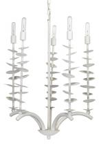 Jamie Young Co. 5PETA-CHWH - Petals Chandelier, White, 24"W 5PETA-CHWH