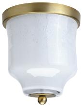 Jamie Young Co. 5SIDR-WHAB - Sidra Flush Mount, Antique Brass, White Glass, 8"W 5SIDR-WHAB