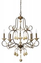 Jamie Young Co. 5YELL-NATU - Yellowstone Chandelier, Rust, Natural, 28.5"W 5YELL-NATU