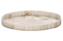 Jamie Young Co. 7GENE-TRAL - Genevieve Tray, White, 12"W 7GENE-TRAL