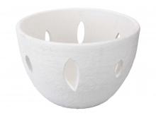 Jamie Young Co. 7LACE-BOWH - Lacerated Bowl, White, 12.5"W 7LACE-BOWH