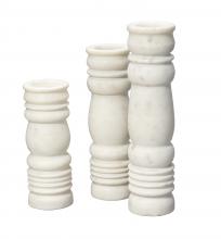 Jamie Young Co. 7MONU-CSWH - Monument Candleholder, White, 3"W 7MONU-CSWH