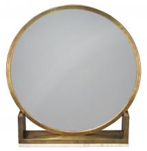 Jamie Young Co. 7ODYS-MIAB - Odyssey Mirror, Antique Brass, White Marble, 24"W 7ODYS-MIAB