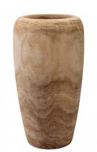 Jamie Young Co. 7OJAI-SMWD - Ojai Vase, Brown, 7"W 7OJAI-SMWD