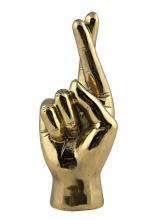 Noir AB-123BR - Fingers Crossed Sculpture, Antique Brass, 4"W AB-123BR