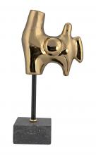 Noir AB-291BR - Goker with Stand Sculpture, Antique Brass, 7.5"W AB-291BR