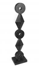 Noir AC151CB - Totem Sculpture, Cinder Black, 14"W AC151CB