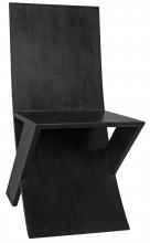 Noir AE-08CHB - Tech Dining Chair, Black Charcoal, 34"H AE-08CHB