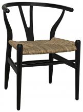 Noir AE-14CHB - Zola Dining Chair, Black Charcoal, 29"H AE-14CHB