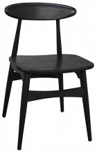 Noir AE-15CHB - Surf Dining Chair, Black Charcoal, 30.5"H AE-15CHB