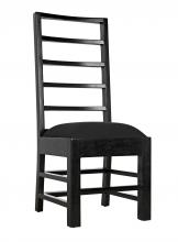 Noir AE-162CHB - Leandro Dining Chair, Black Charcoal, Black Cotton Fabric, 41"H AE-162CHB