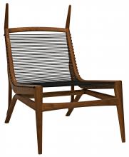 Noir AE-167T - Diabolo Lounge Chair, Natural, Black Rope, 39"H AE-167T