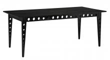 Noir AE-204CHB - Pericles Dining Table, Charcoal Black, 76"W (AE-204CHB )